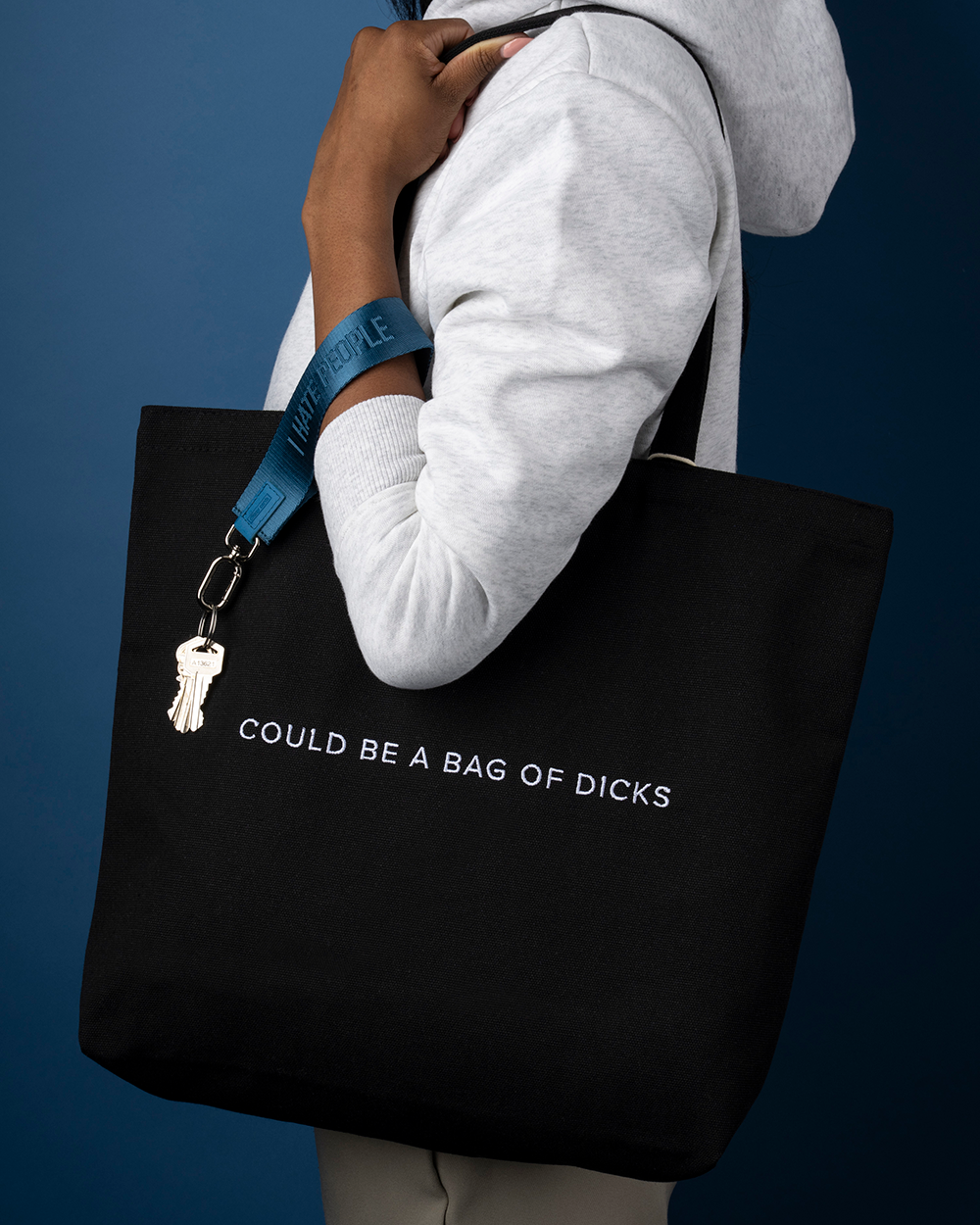 I Hate People Wristlet Keychain