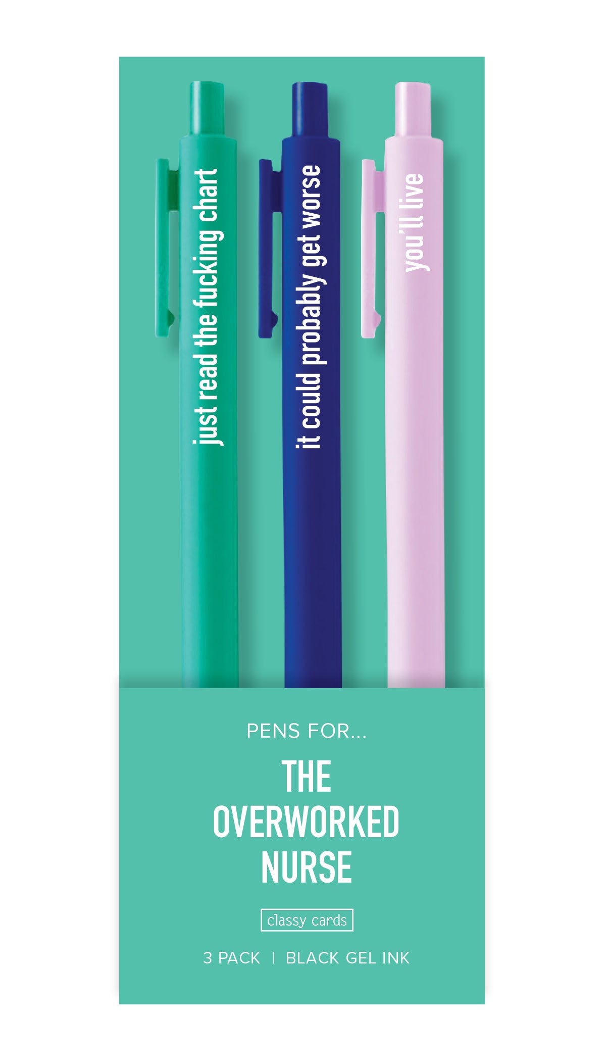 Greeting Pen Nurse Pens- Nursing Is A Work Of Heart Rotating Message 6 Pen Set (36541