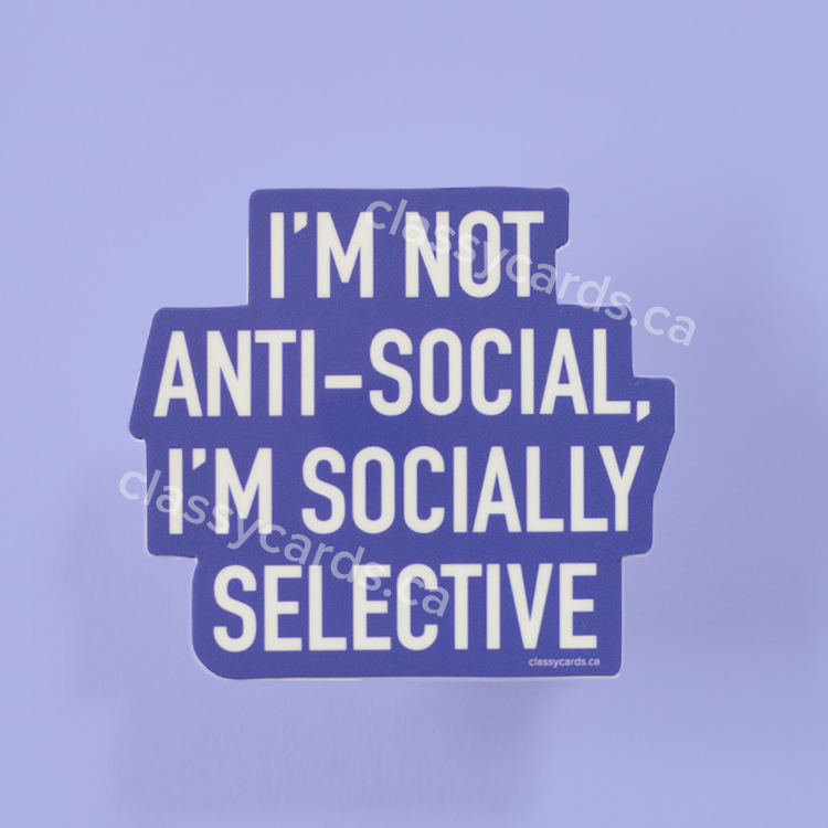 Anti-Social Vinyl Sticker