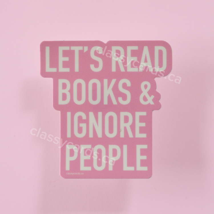 Books Ignore Vinyl Sticker