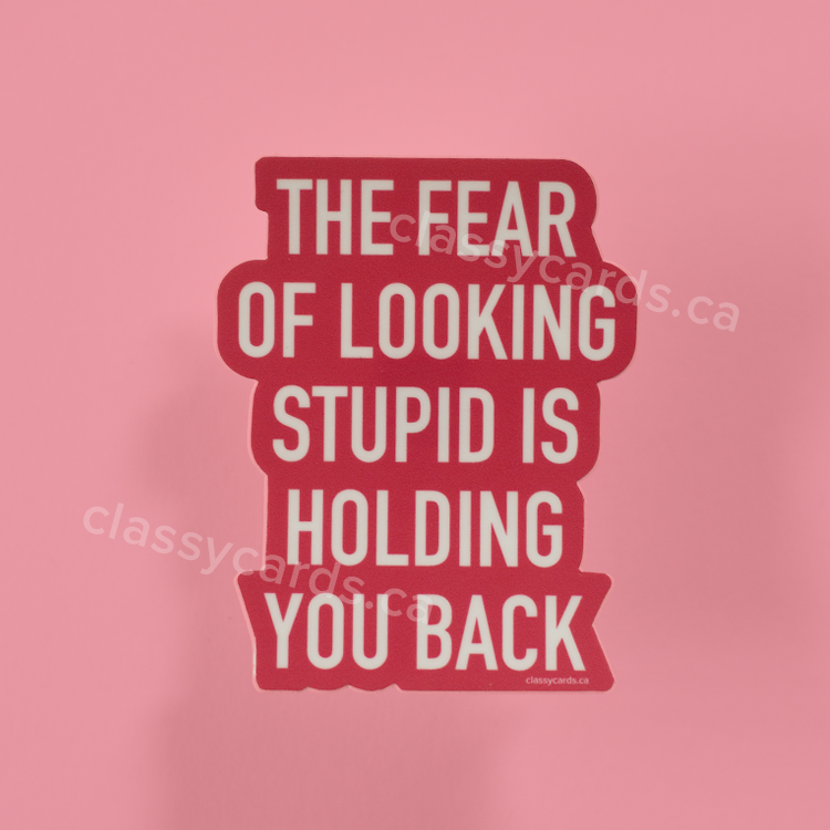 Stupid Fear Vinyl Sticker