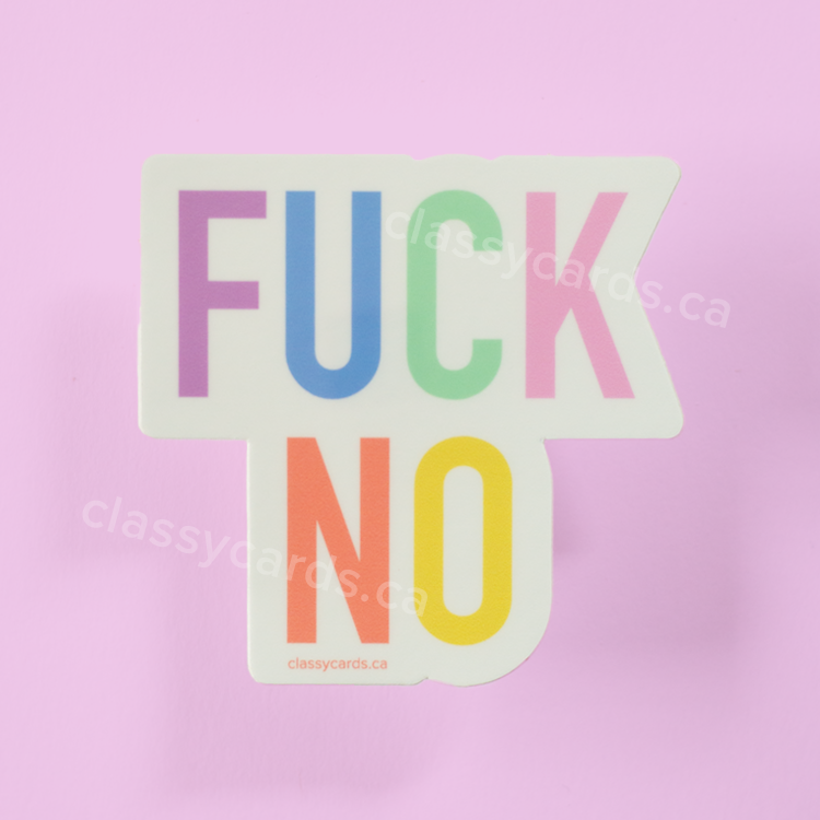 Fuck No Vinyl Sticker