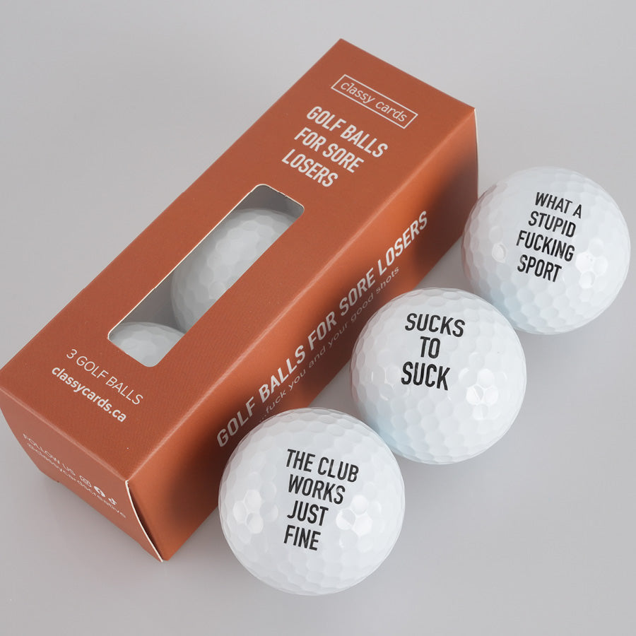 Golf Balls for Sore Losers - 3 Golf Balls