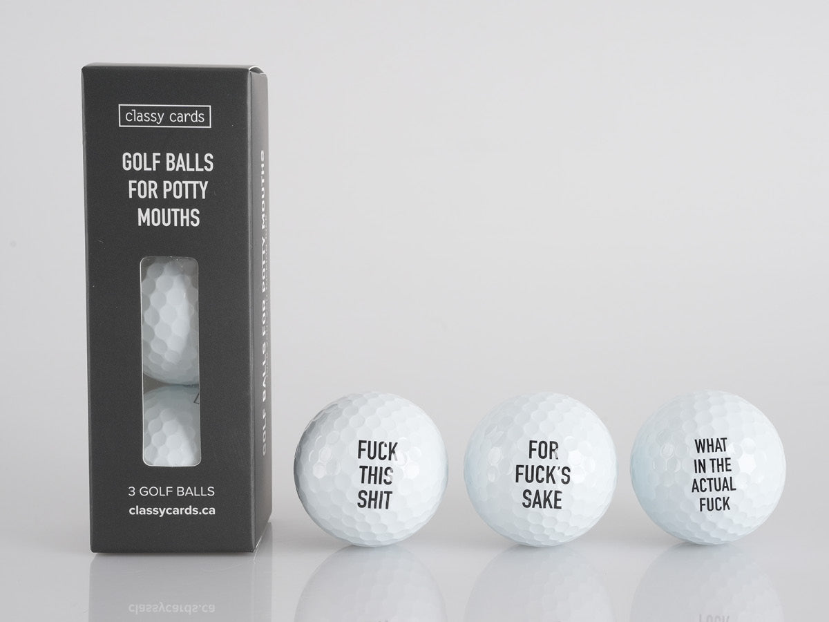 Golf Balls for Potty Mouths - 3 Golf Balls