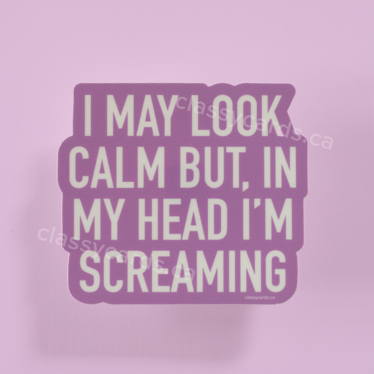 Head Screaming Vinyl Sticker