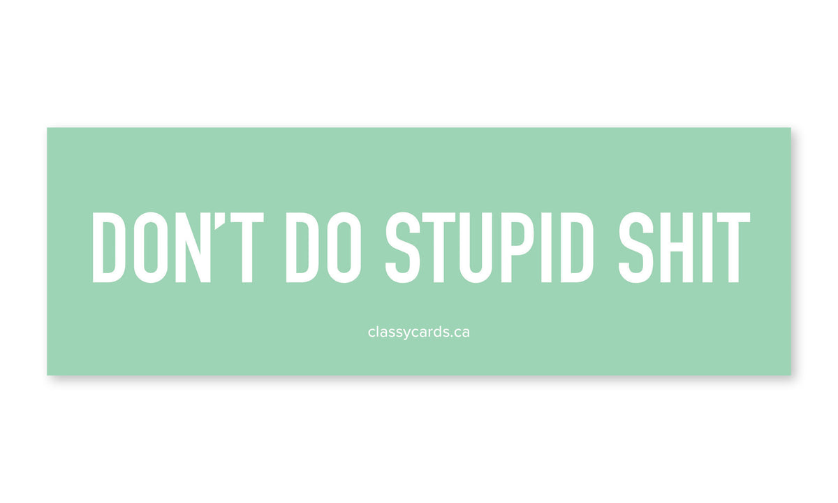Don't Do Stupid Shit Car Magnet