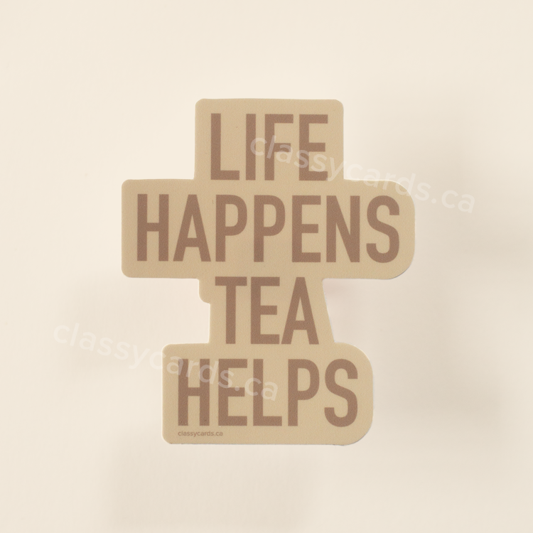 Tea Helps Vinyl Sticker