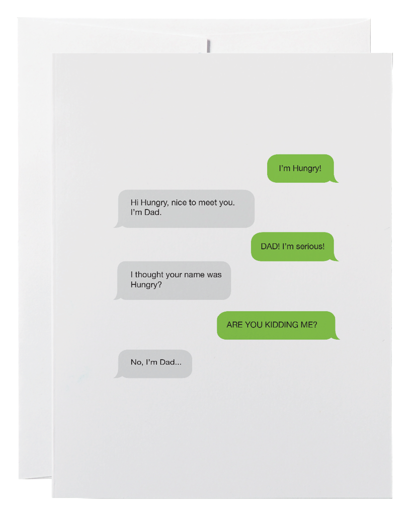 Dad Text Card