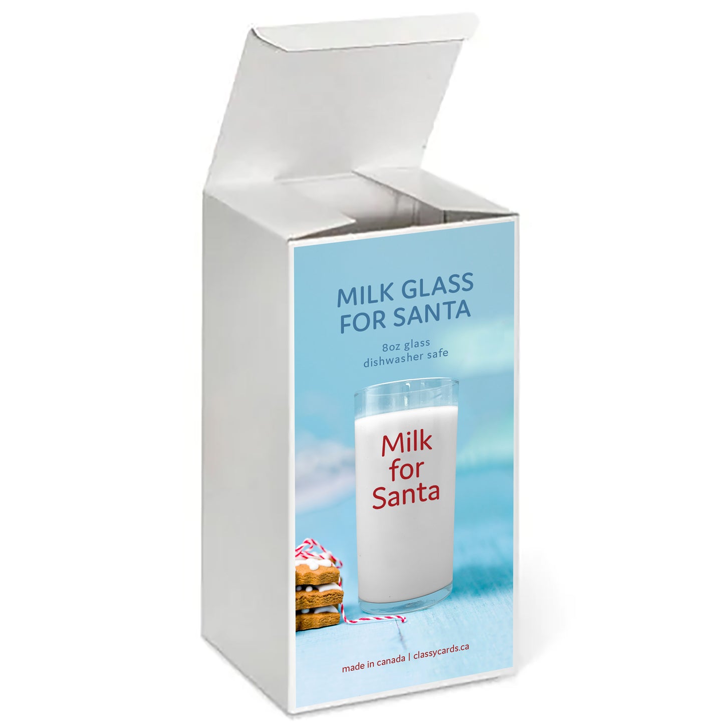 Santa Milk Glass