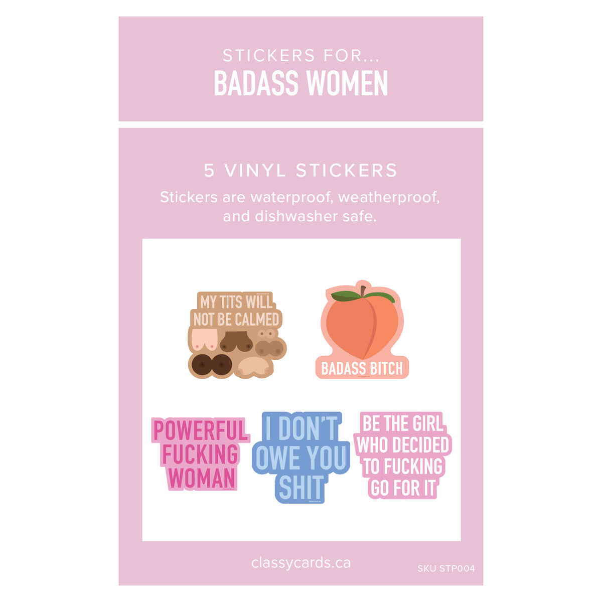 Badass Women Sticker Collection - 5 Pack