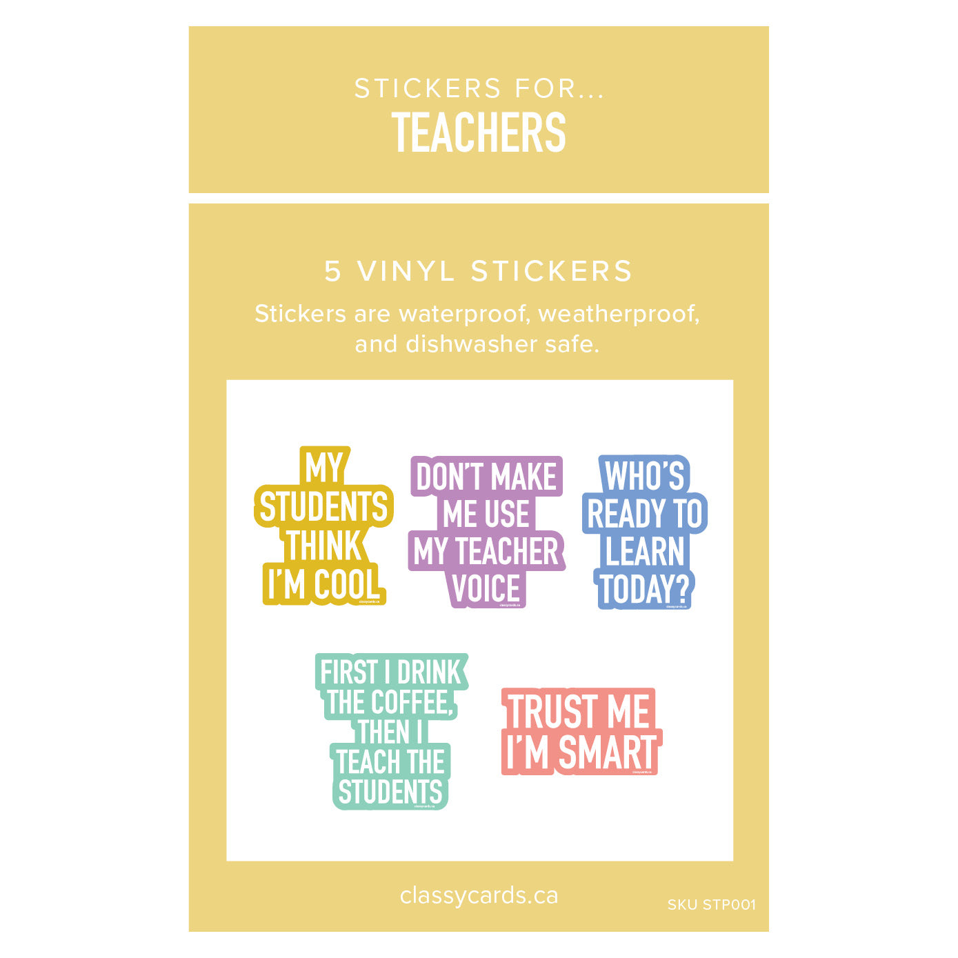 Stickers for Teachers - 5 Pack