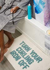Curling Iron Off Bath Mat