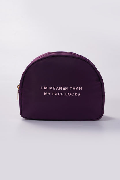 Meaner Than Face Cosmetic Bag