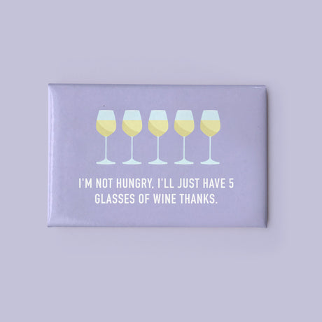 5 Glasses of Wine Magnet