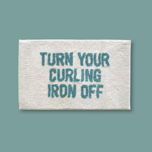Curling Iron Off Bath Mat