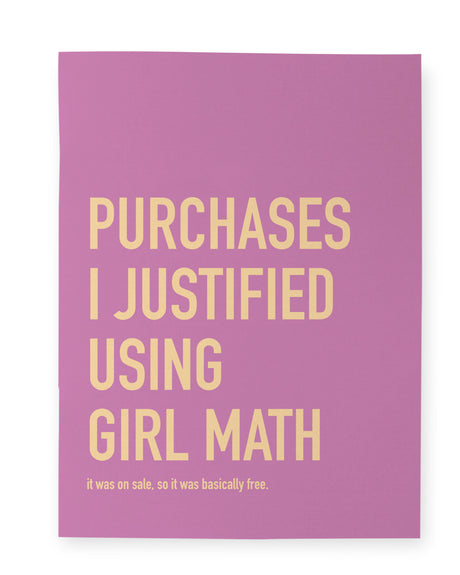 Girl Math Notebook