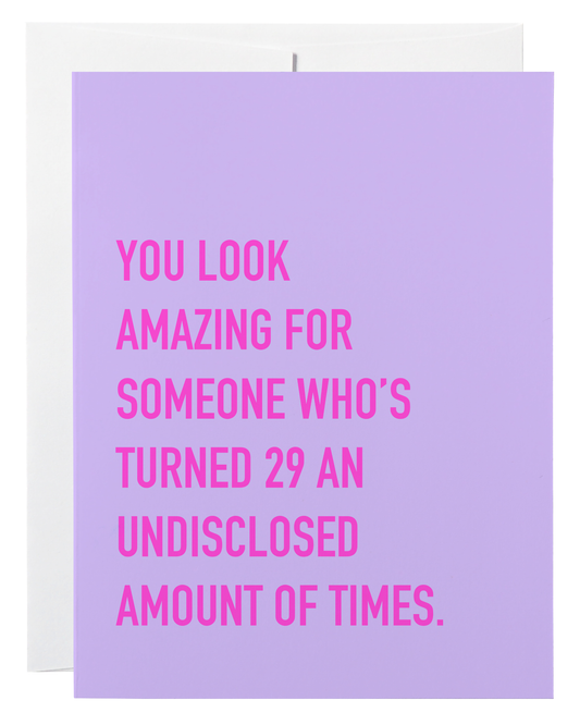 Turned 29 Card