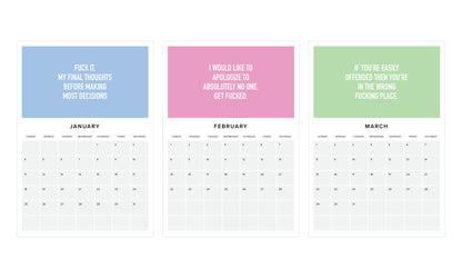 Tired and Bitter 2026 Calendar