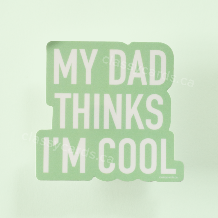 Dad Cool Vinyl Sticker