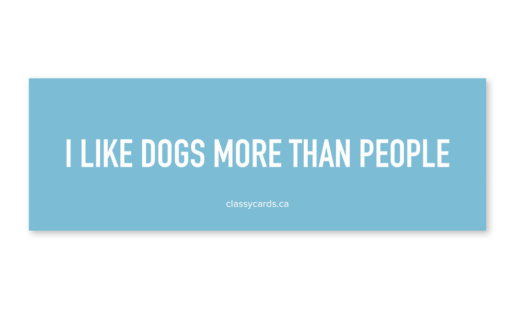I Like Dogs More than People Car Magnet