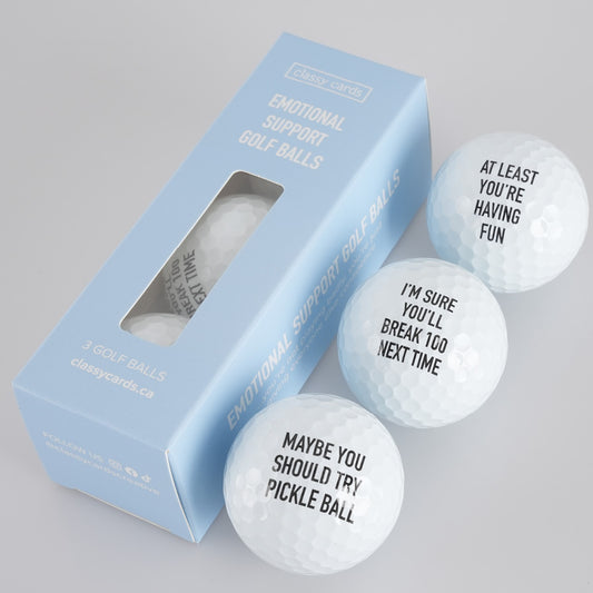 Emotional Support Golf Balls  - 3 Golf Balls