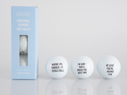 Emotional Support Golf Balls  - 3 Golf Balls
