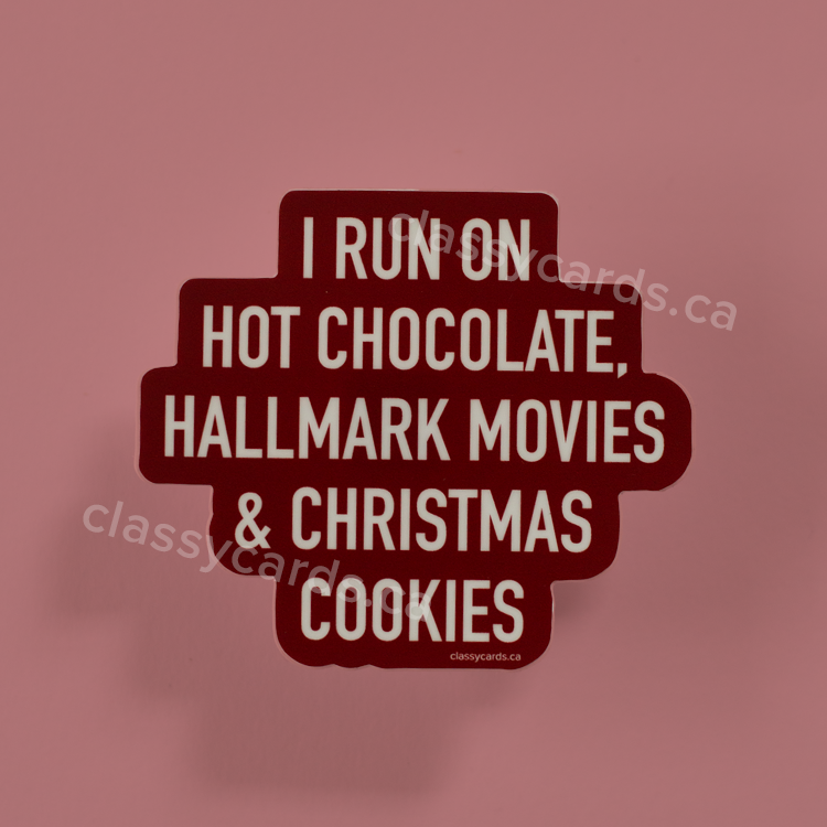 I Run on Hot Chocolate Vinyl Sticker