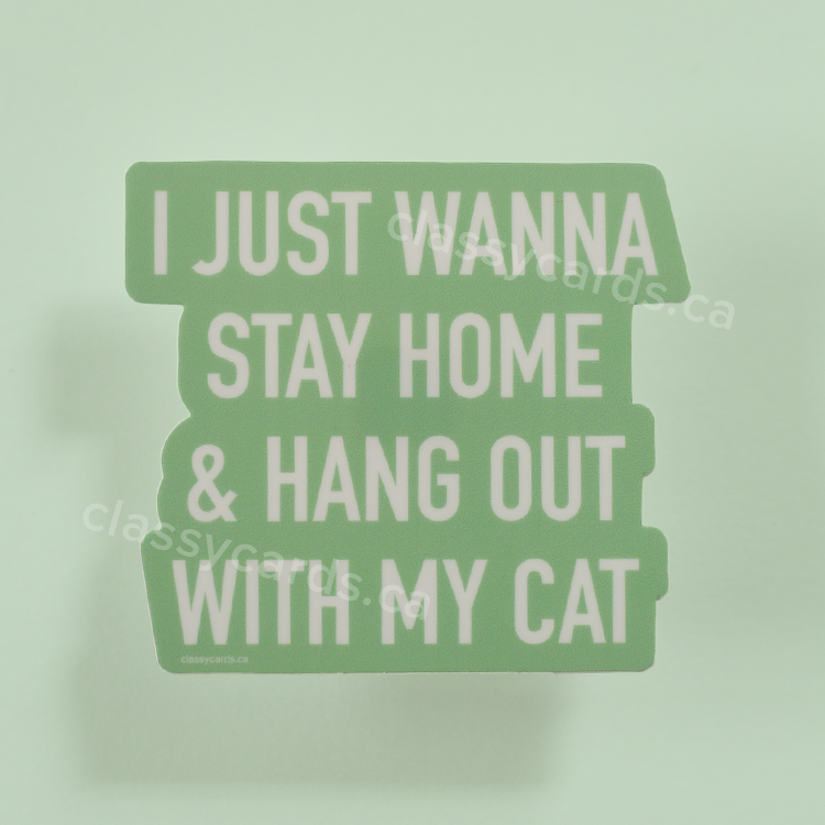 Hang Out Cat Vinyl Sticker