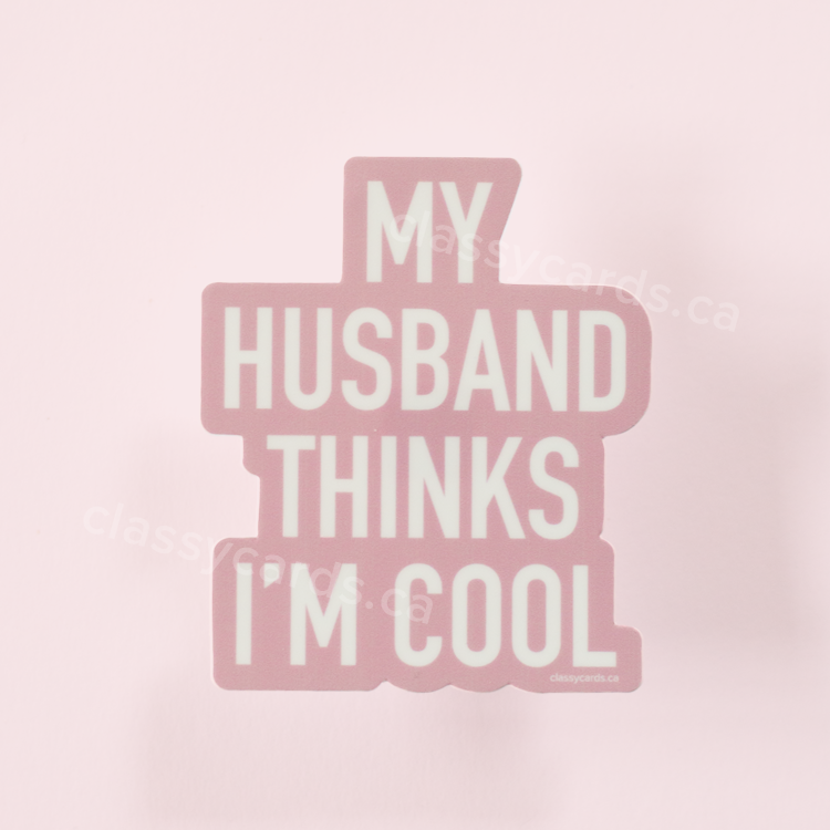 Husband Cool Vinyl Sticker