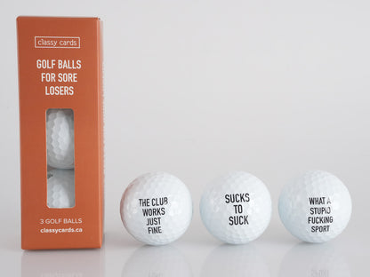 Golf Balls for Sore Losers - 3 Golf Balls