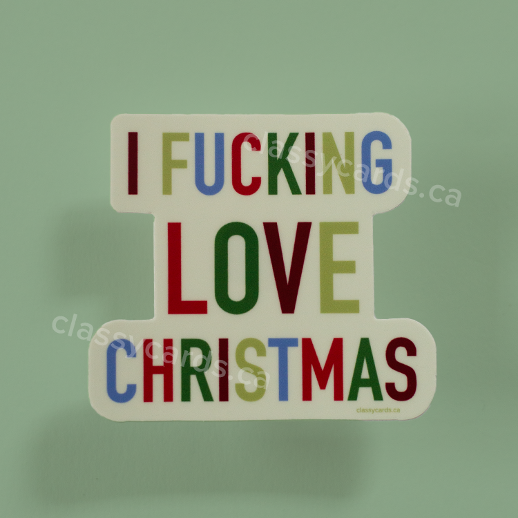 Fucking Love Christmas Vinyl Sticker