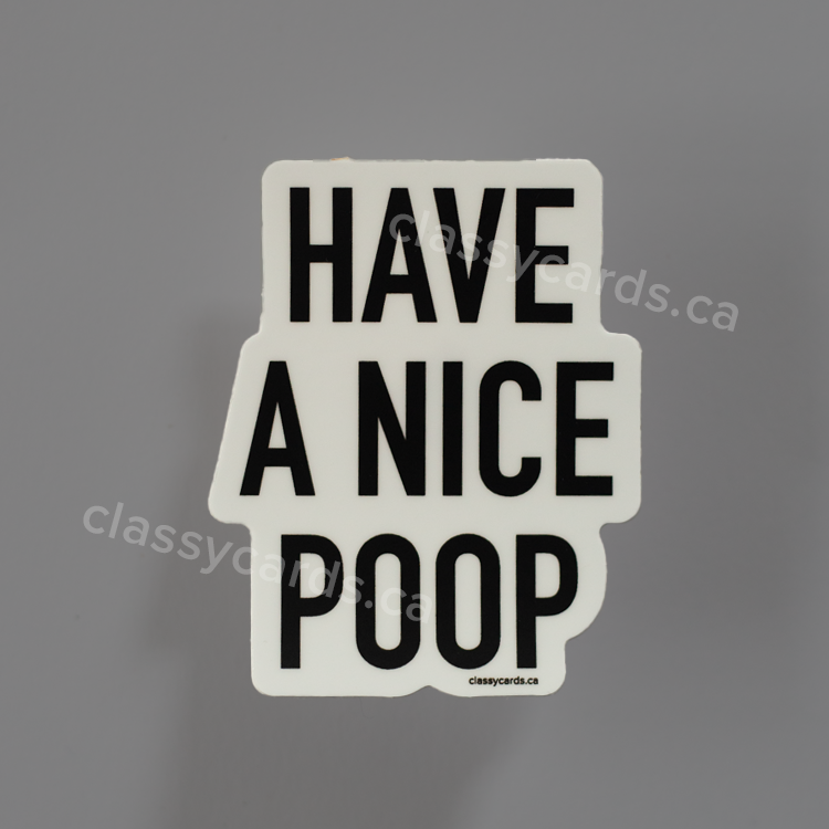 Nice Poop Vinyl Sticker