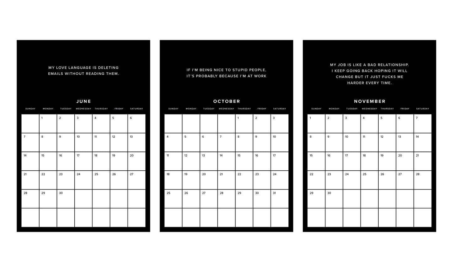 Pretending to Work 2026 Calendar