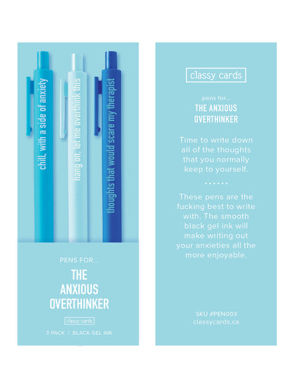 Anxious Overthinker Pens