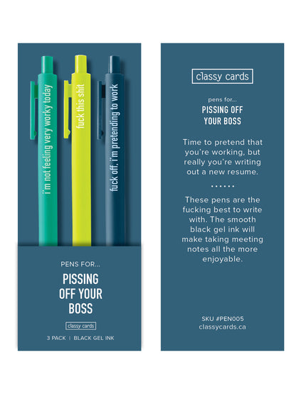 Pissing Off Your Boss Pens