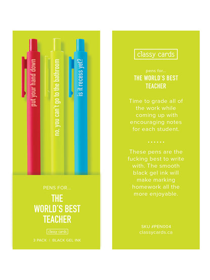 World's Best Teacher Pens