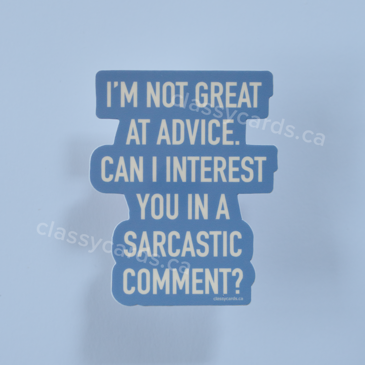 Sarcastic Comment Vinyl Sticker Classy Cards Creative sarcastic-comment-vinyl-sticker-classy-cards-creative