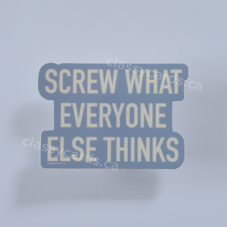 Screw Thinks Vinyl Sticker