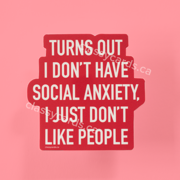 Social Anxiety Vinyl Sticker