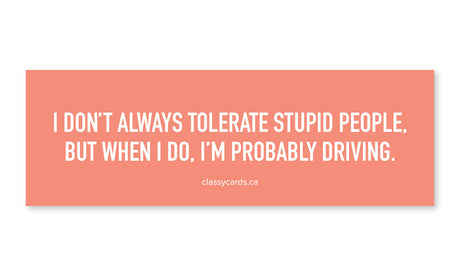 Tolerate Stupid People Car Magnet