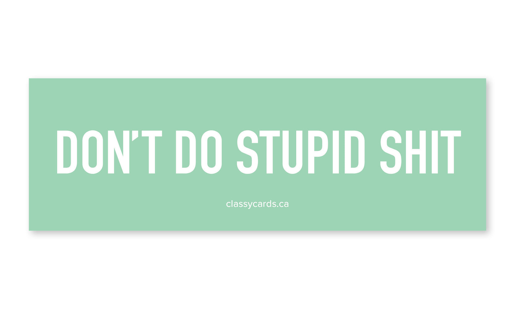 Stooped Shit Don't Do Stupid Shit Car Magnet – Classy Cards Creative