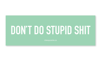 Don't Do Stupid Shit Car Magnet