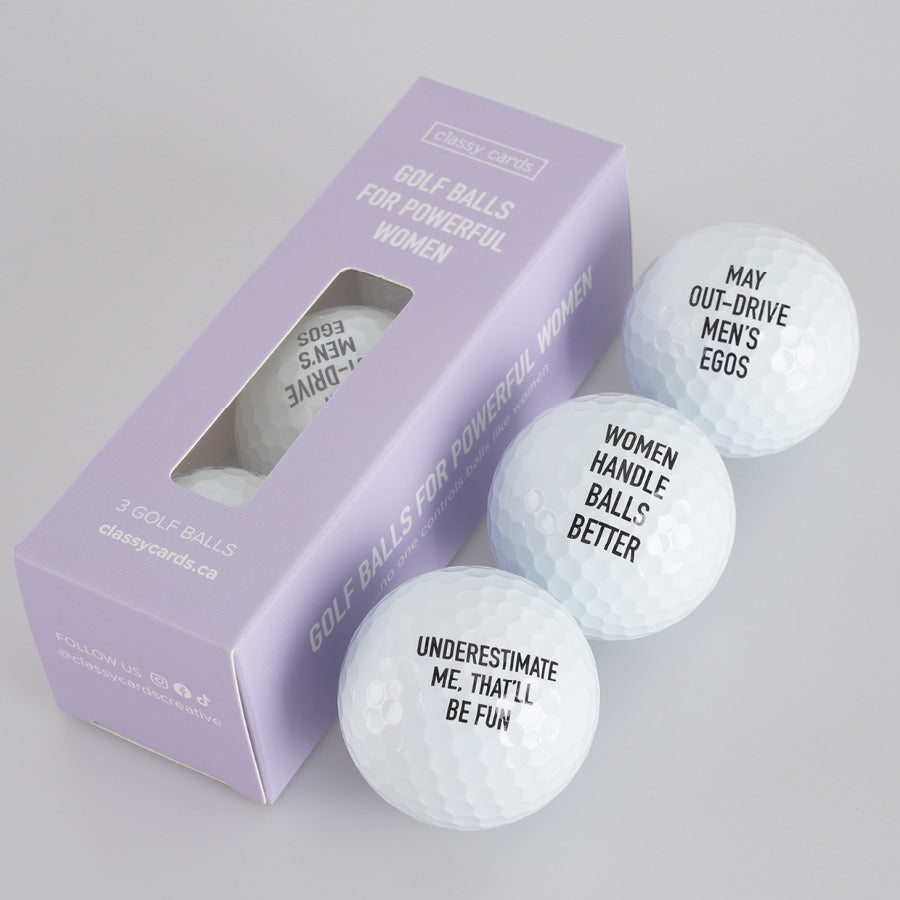 Golf Balls for Powerful Women - 3 Golf Balls