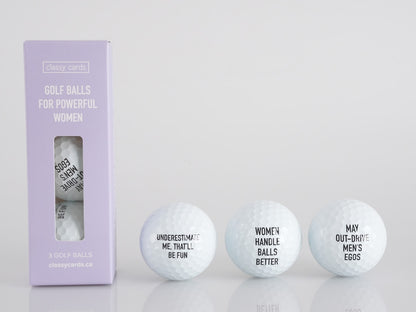 Golf Balls for Powerful Women - 3 Golf Balls