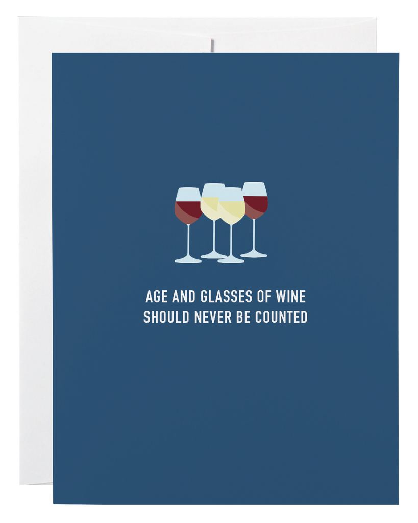 Age and Glass of Wine Card