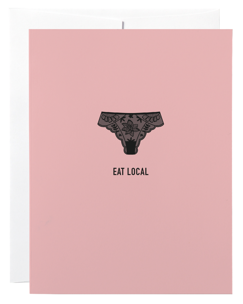 Eat Local Panties Card