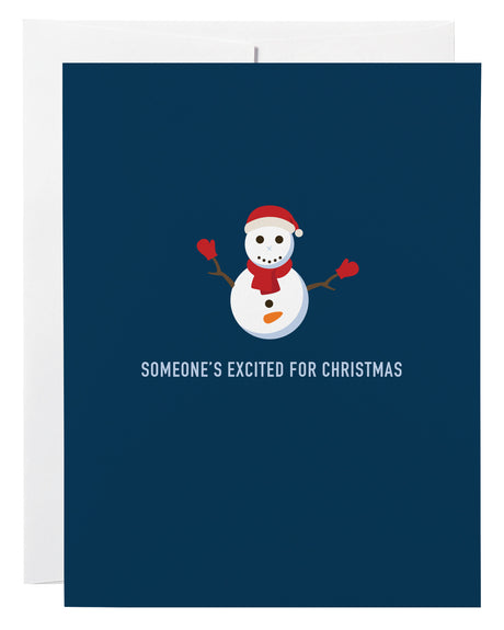Excited Snowman Card