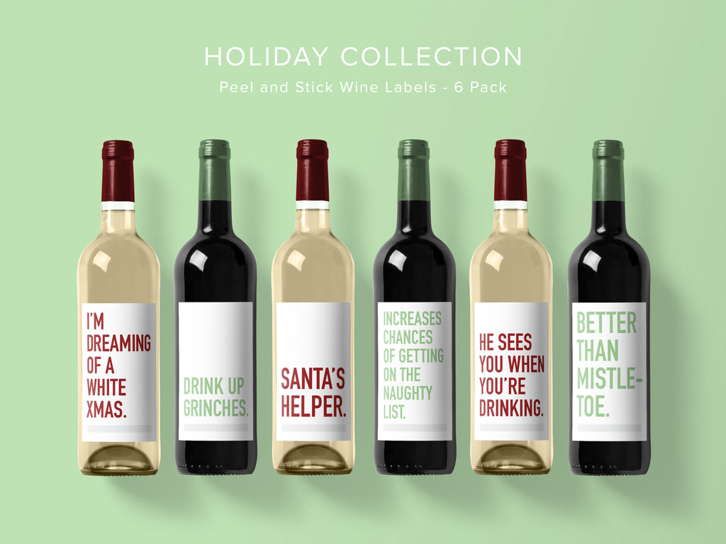 Holiday Wine Labels