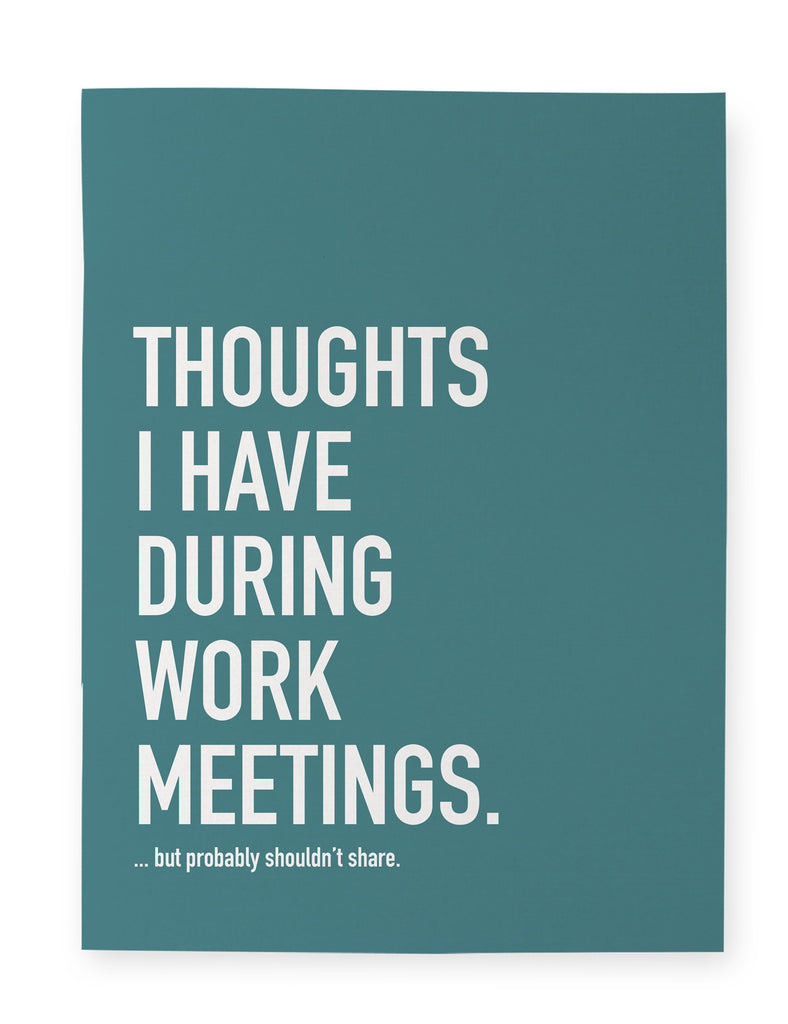 During Work Meetings Notebook