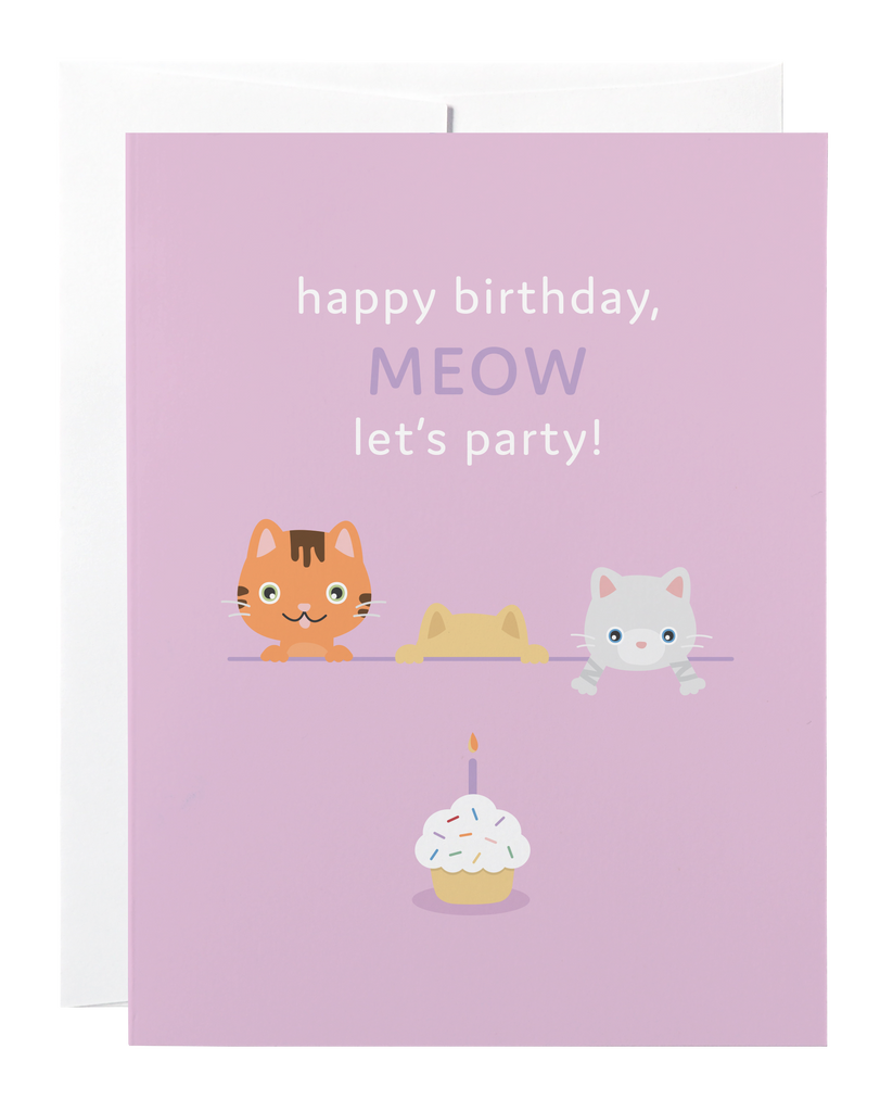 Meow Let's Party Card